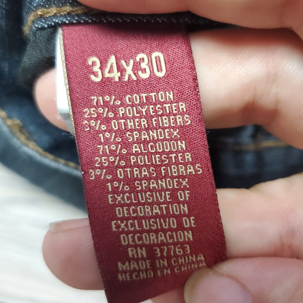 Perry Ellis jeans, dark wash straight leg 34x30 - Picture 3 of 4